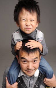 Osamu and Taiji (my son)